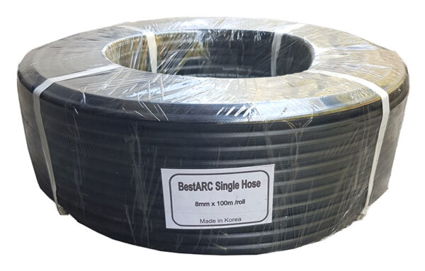 BESTARC SINGLE GAS HOSE, GRADE A SIZE 8 X 14MM,  BLACK