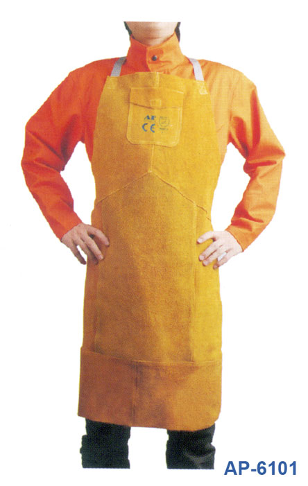 GOLDEN LEATHER CHEST APRON