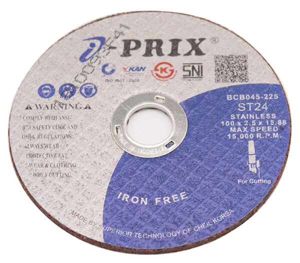 IPRIX CUTTING WHEEL ST24 ST.STEEL 100 X 2.5 X 15.88MM