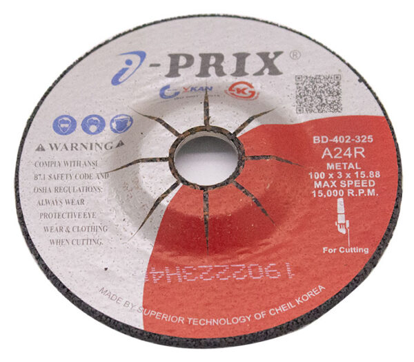 IPRIX GRINDING WHEEL A24R METAL100 X 3.0 X 15.88MM