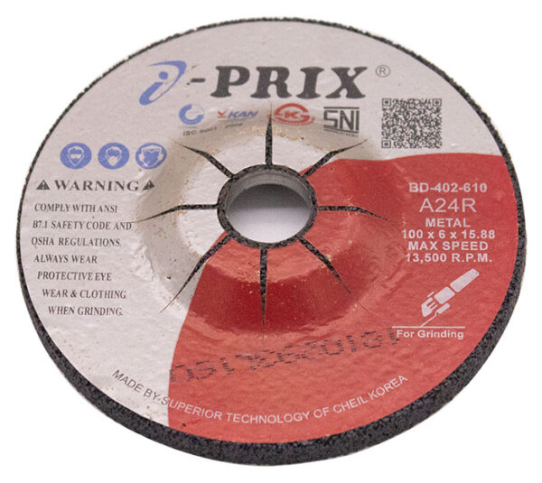 IPRIX GRINDING WHEEL A24R METAL 100 X 6.0 X 15.88MM