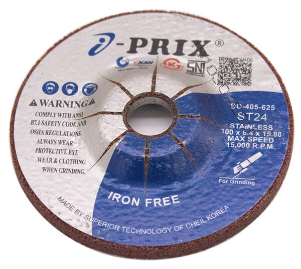 IPRIX GRINDING WHEEL ST24 ST.STEEL 100 X 6.4 X 15.88MM