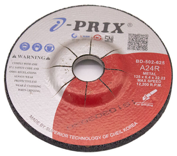 IPRIX GRINDING WHEEL A24R METAL 125 X 6.4 X 22.23MM