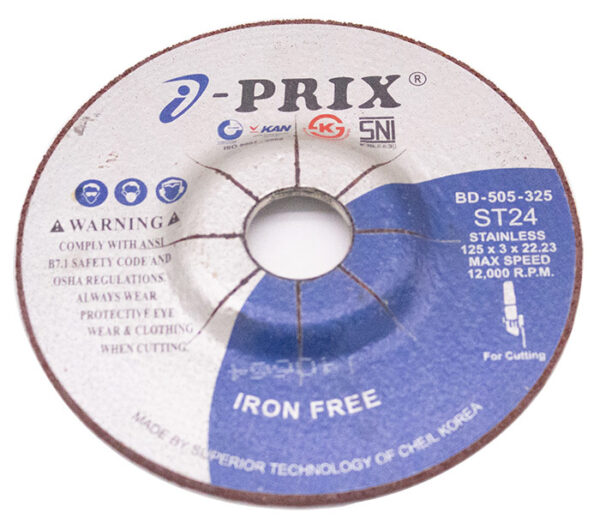 IPRIX GRINDING WHEEL ST24 ST.STEEL 125 X 3 X 22.23MM