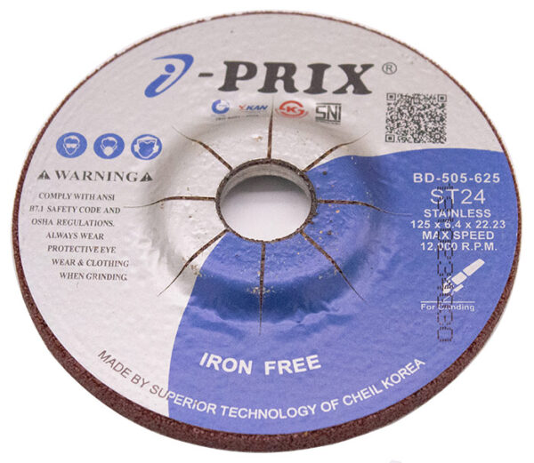 IPRIX GRINDING WHEEL ST24 ST.STEEL 125 X 6.4 X 22.23MM