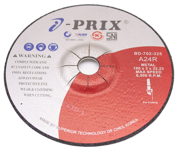 IPRIX GRINDING WHEEL A24R METAL 180 X 3.0 X 22.23MM
