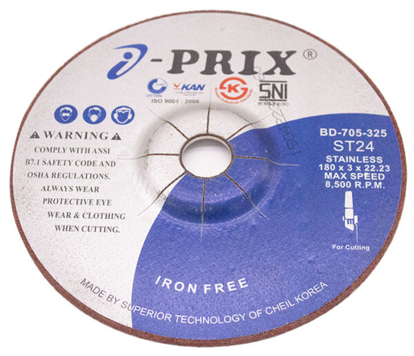 IPRIX GRINDING WHEEL ST24 ST.STEEL 180 X 3.0 X 22.23MM