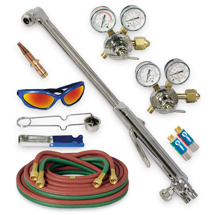 HEAVY DUTY HAND CUTTING TORCH OUTFIT WITH ACETYLENE TIPS,CGA 300