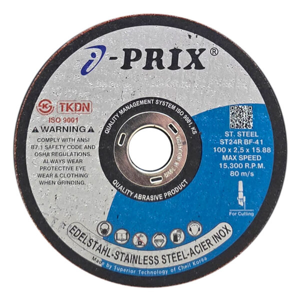 ĐÁ CẮT INOX IPRIX ST24 100 X 2.5 X 15.88MM