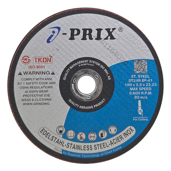 ĐÁ CẮT INOX IPRIX ST24 180 X 2.5 X 22.23MM