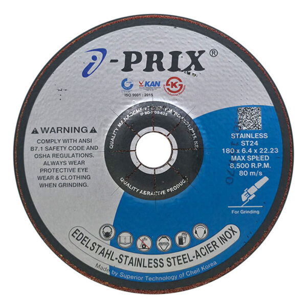 ĐÁ MÀI INOX IPRIX ST24 180 X 6.4 X 22.23MM